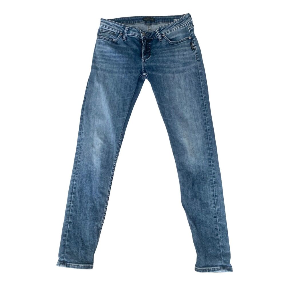 Silver Women's Tuesday Skinny Jeans 29 Medium Wash Low Rise